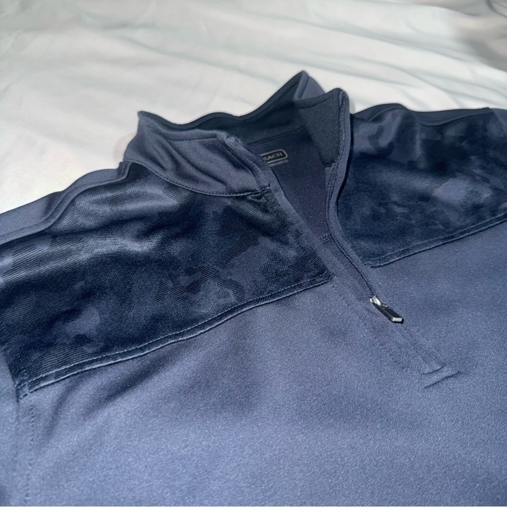 ⛳️Pebble Beach DryLuxe Performance 1/4 Zip Pullover Navy Camo Golf Jacket Mens L